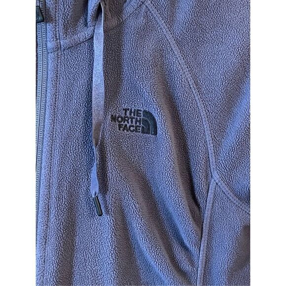 The North Face Womens Small Drawstring Full Zip Fleece Hoodie Jacket Purple (173 - Picture 2 of 8